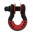 Load image into Gallery viewer, Body Armor 4x4 3/4in Black D-Ring with Red Isolators Single - Detail View