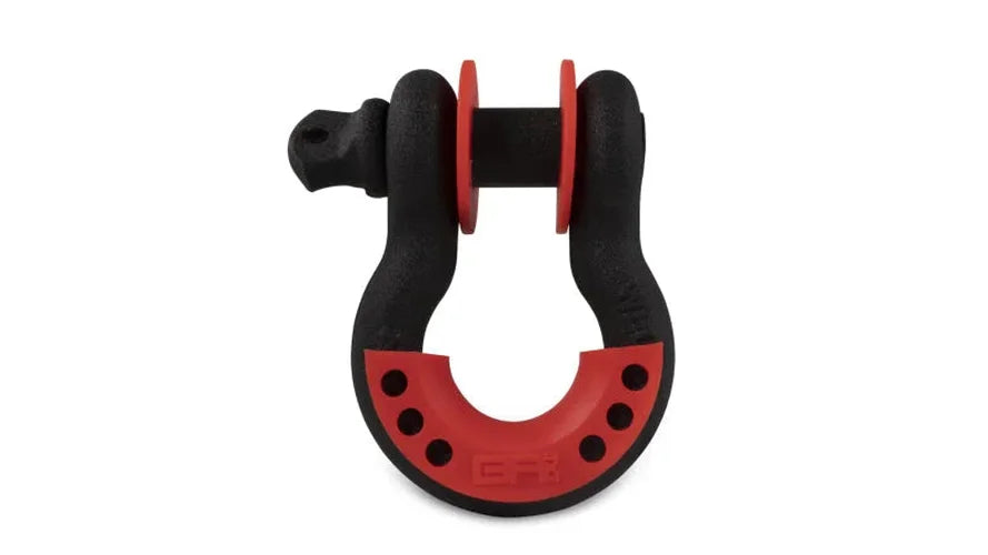 Body Armor 4x4 3/4in Black D-Ring with Red Isolators Single - Detail View