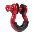 Load image into Gallery viewer, Body Armor 4x4 3/4in Red D-Ring with Black Isolators Single - Side View