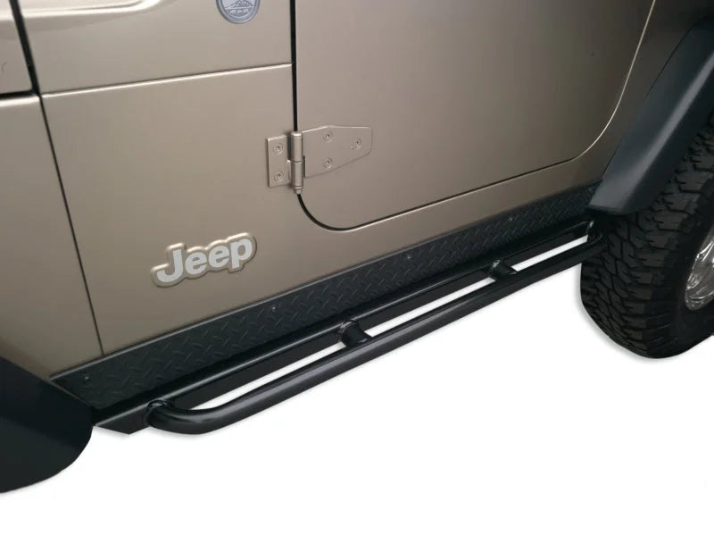 Body Armor 4x4 97-06 Jeep Wrangler TJ Rockcrawler Side Steps - Side View