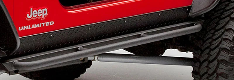 Body Armor 4x4 97-06 Jeep Wrangler TJ Rockcrawler Side Steps - Back View