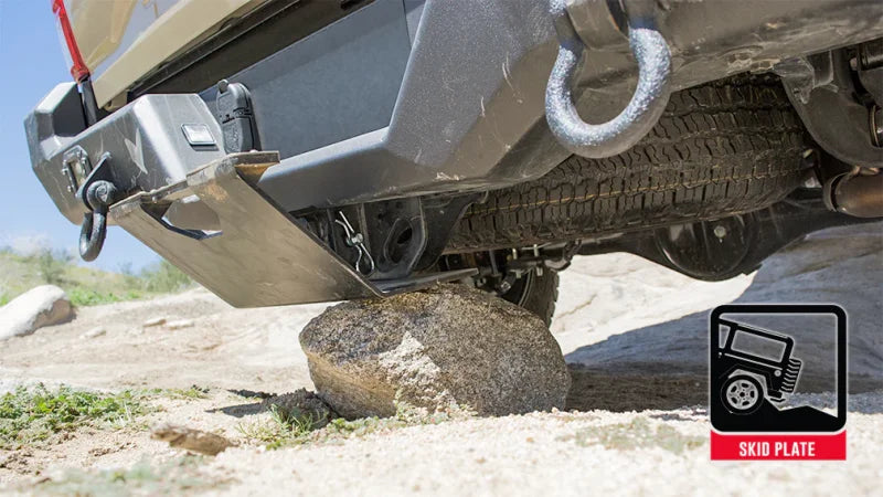 Body Armor 4x4 Backbone Hitch Skid - Back View