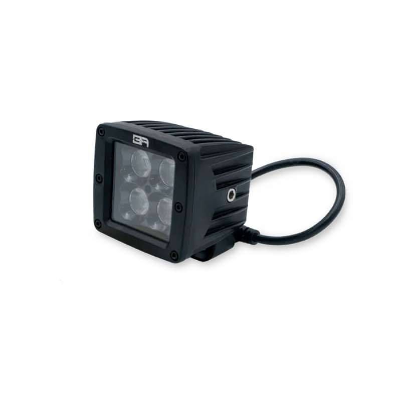 Body Armor 4x4 Blackout LED Cube Flood Light - Side View