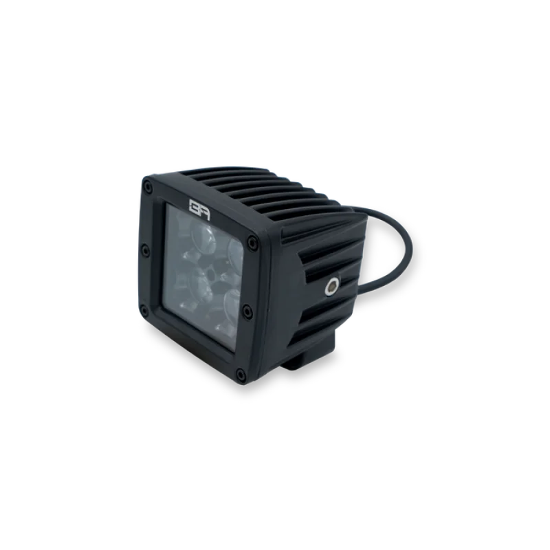 Body Armor 4x4 Blackout LED Cube Spotlight - Side View