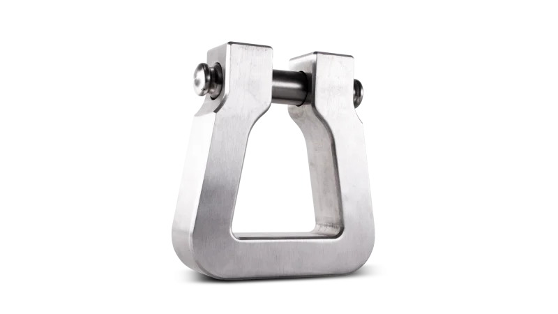 Body Armor 4x4 Mega D-Ring Machined Silver Single - Side View