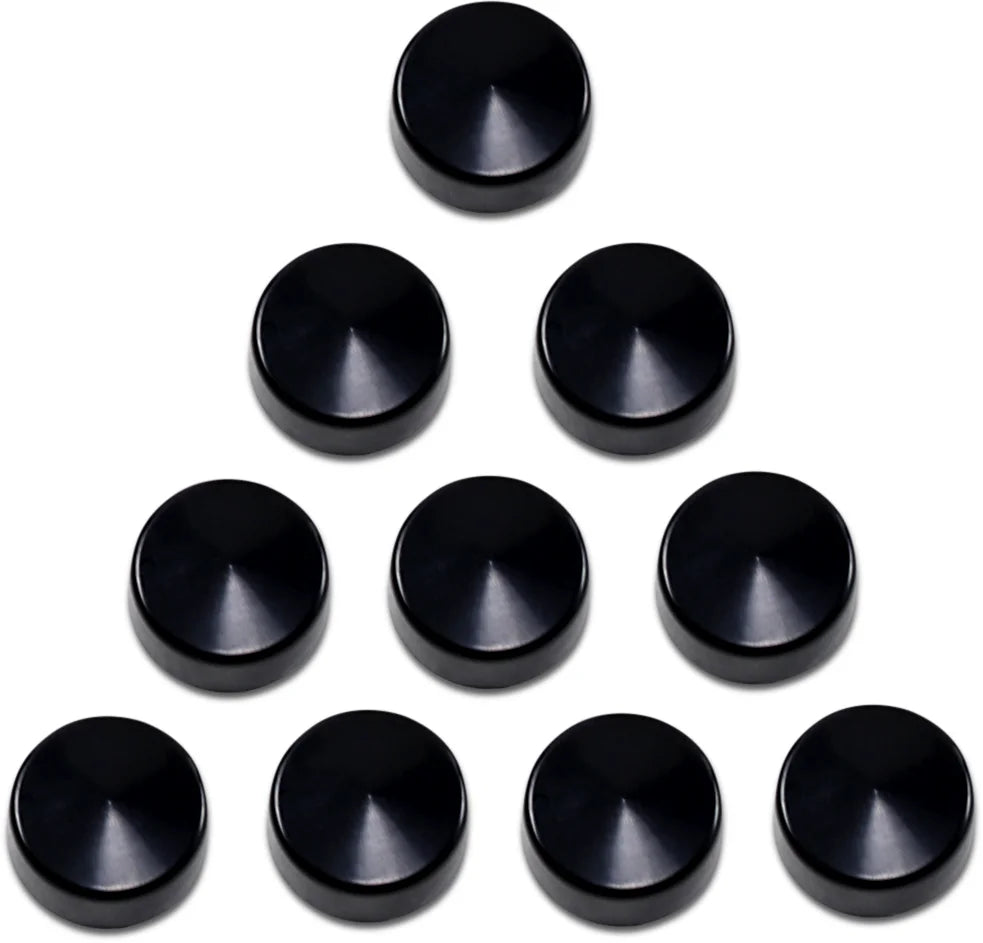 Bolt Covers - Hex - 3/4" - Black - 10 Pack DragSpecialties 352082 - Main Product View