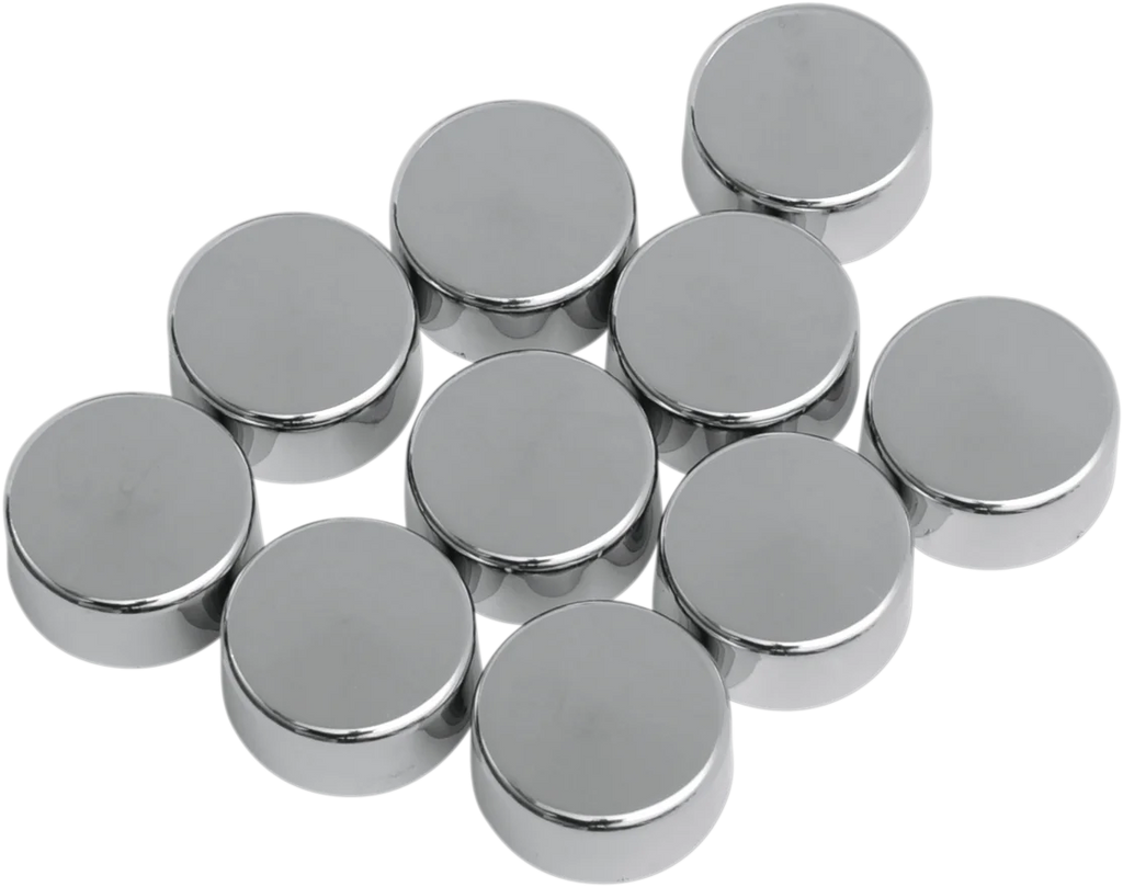 Bolt Covers - Hex - 5/8" - Chrome - 10 Pack DragSpecialties 352056 - Main Product View