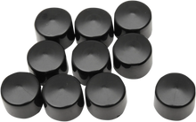 Load image into Gallery viewer, Bolt Covers - Hex - 7/16" - Black - 10 Pack DragSpecialties 352073 - Main Product View