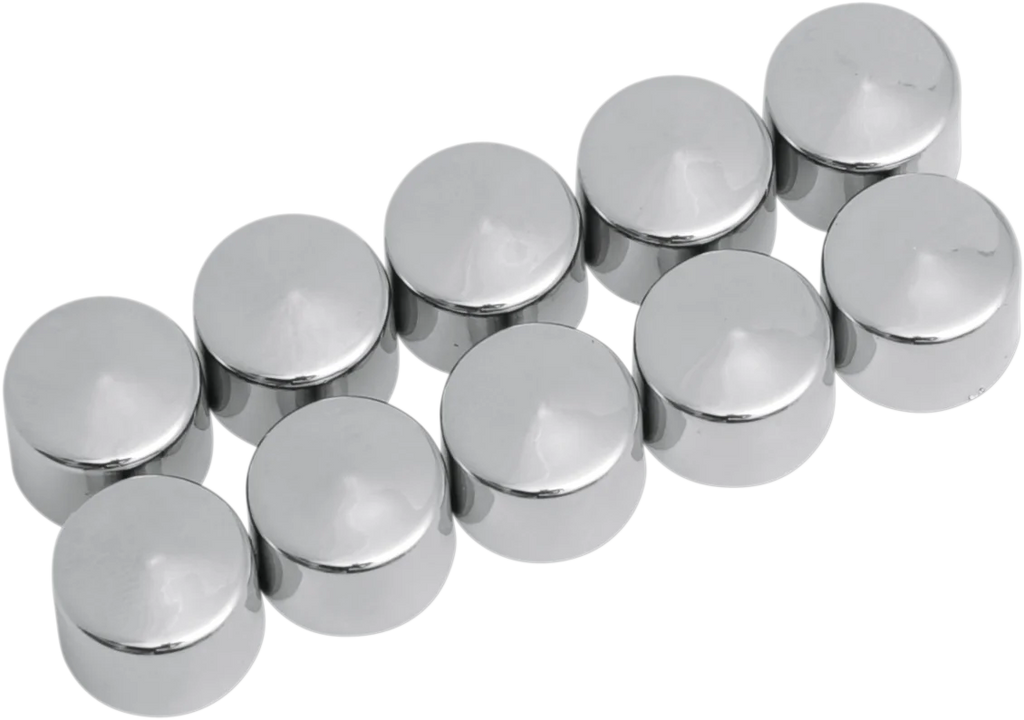 Bolt Covers - Hex - 7/16" - Chrome - 10 Pack DragSpecialties 352043 - Main Product View