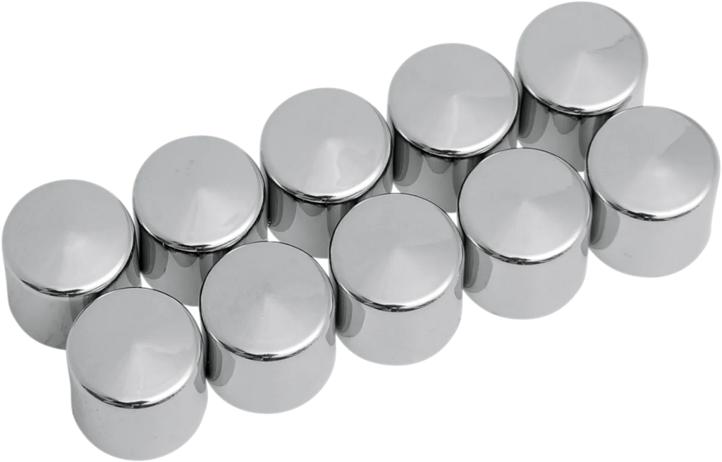 Bolt Covers - Hex - Deep - 9/16" - Chrome - 10 Pack DragSpecialties 352059 - Main Product View