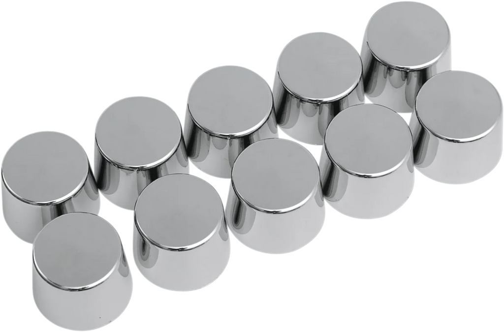 Bolt Covers - Hex - Deep - Shouldered - 5/16" - Chrome - 10 Pack DragSpecialties 352051 - Main Product View