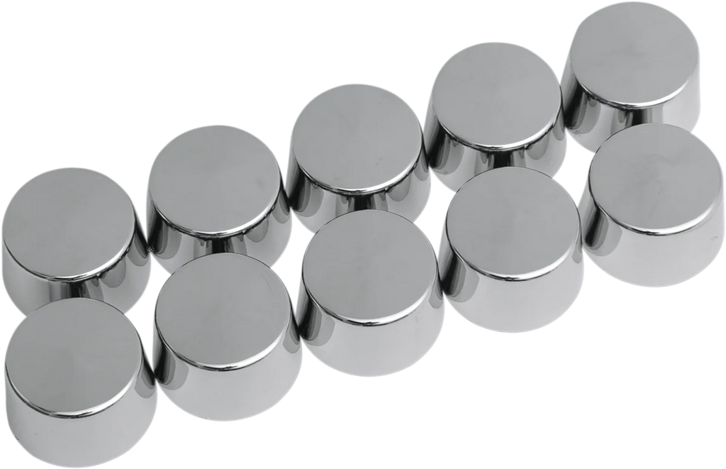 Bolt Covers - Hex - Shouldered - 5/16" - Chrome - 10 Pack DragSpecialties 352050 - Main Product View