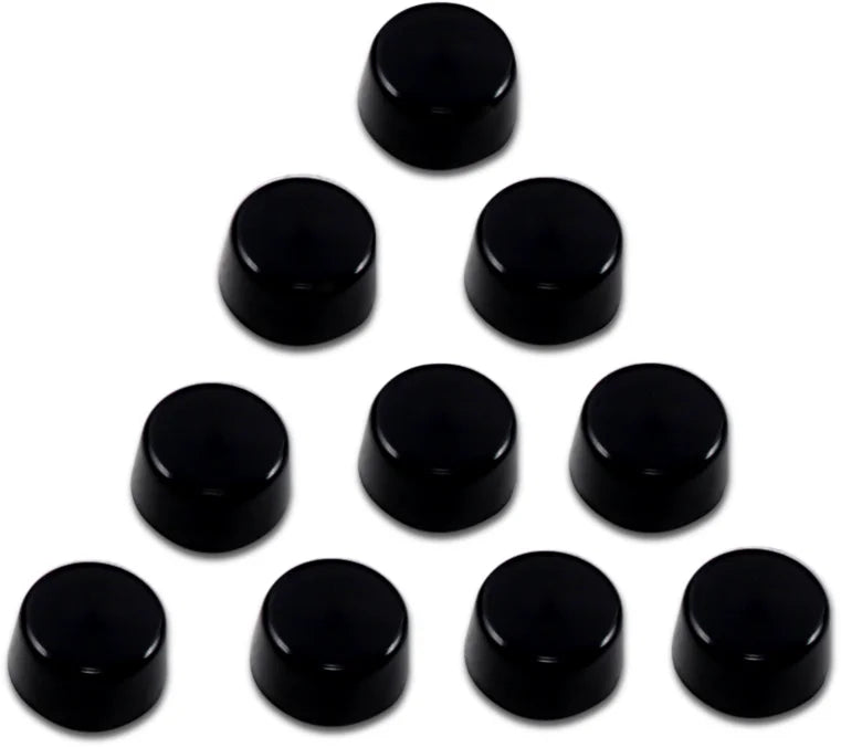 Bolt Covers - Hex - Side Cut - 7/16" - Black - 10 Pack DragSpecialties 352077 - Main Product View
