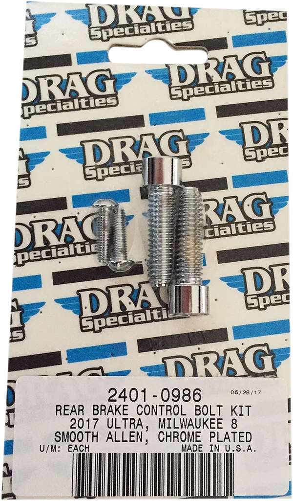 Bolt Kit - Brake - Rear - Smooth - Chrome - M8 DragSpecialties MK785S - Main Product View