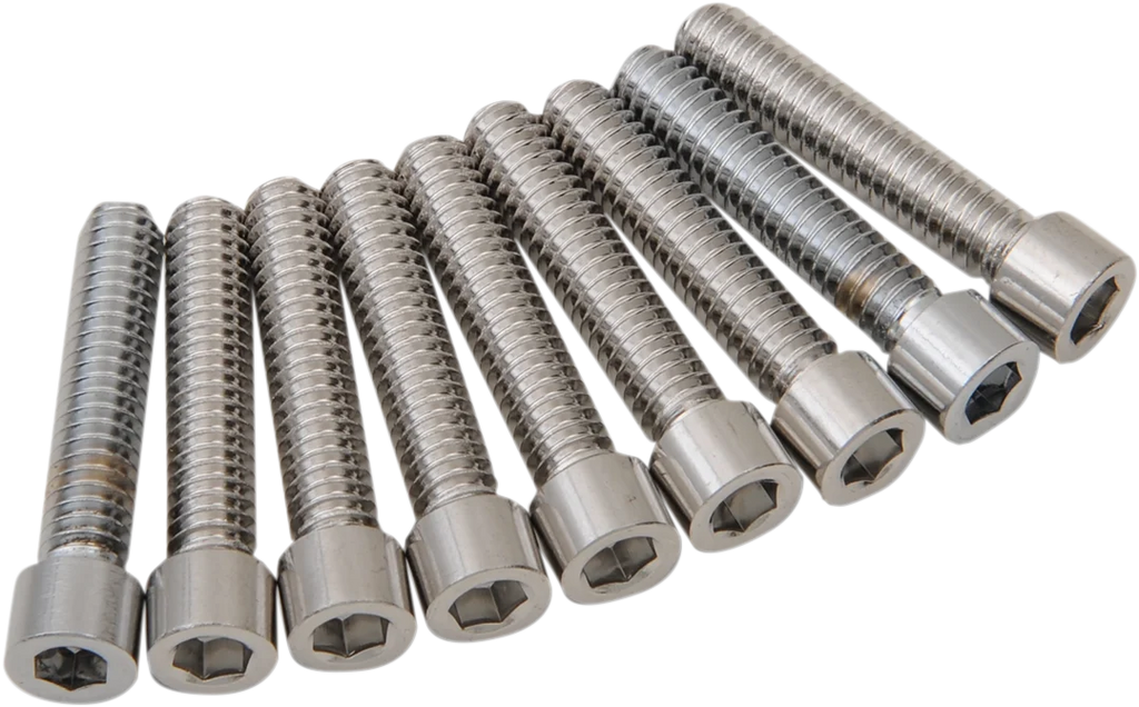 Bolt Kit - Camshaft Cover - Chrome - Smooth - M8 DragSpecialties MK779S - Main Product View