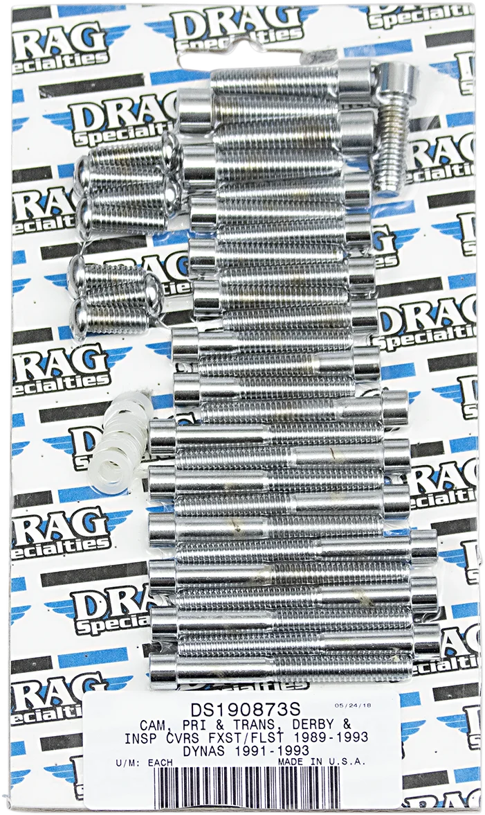 Bolt Kit - Camshaft Primary/Transmission - Socket-Head DragSpecialties MK197 - Back View