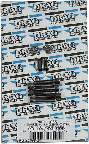 Bolt Kit - Handlebar - Black/Chrome - Smooth - M8 DragSpecialties MK784SBK - Main Product View