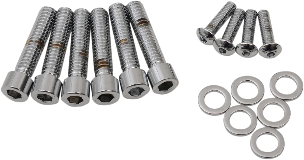 Bolt Kit - Handlebar Control - Chrome - Smooth - M8 DragSpecialties MK784S - Main Product View