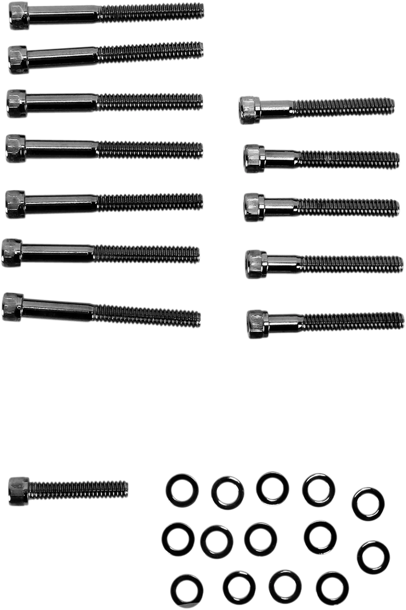 Bolt Kit - Knurled - Camshaft Cover DragSpecialties MK687BK - Side View