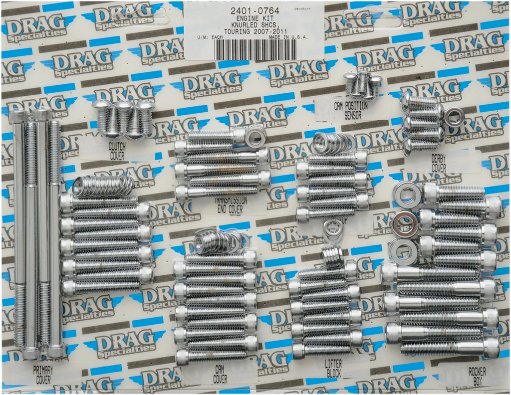 Bolt Kit - Motor - Knurled - Touring DragSpecialties MK700 - Main Product View