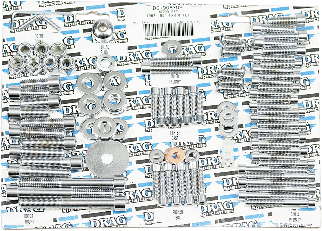 Bolt Kit - Motor - Socket-Head - FXR DragSpecialties MK108 - Back View