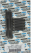 Load image into Gallery viewer, Bolt Kit - Outer Primary - Black/Chrome - Knurled - M8 DragSpecialties MK787BK - Main Product View
