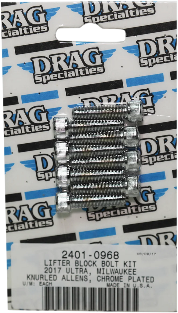Bolt Kit - Outer Primary - Chrome - Smooth - M8 DragSpecialties MK787S - Side View