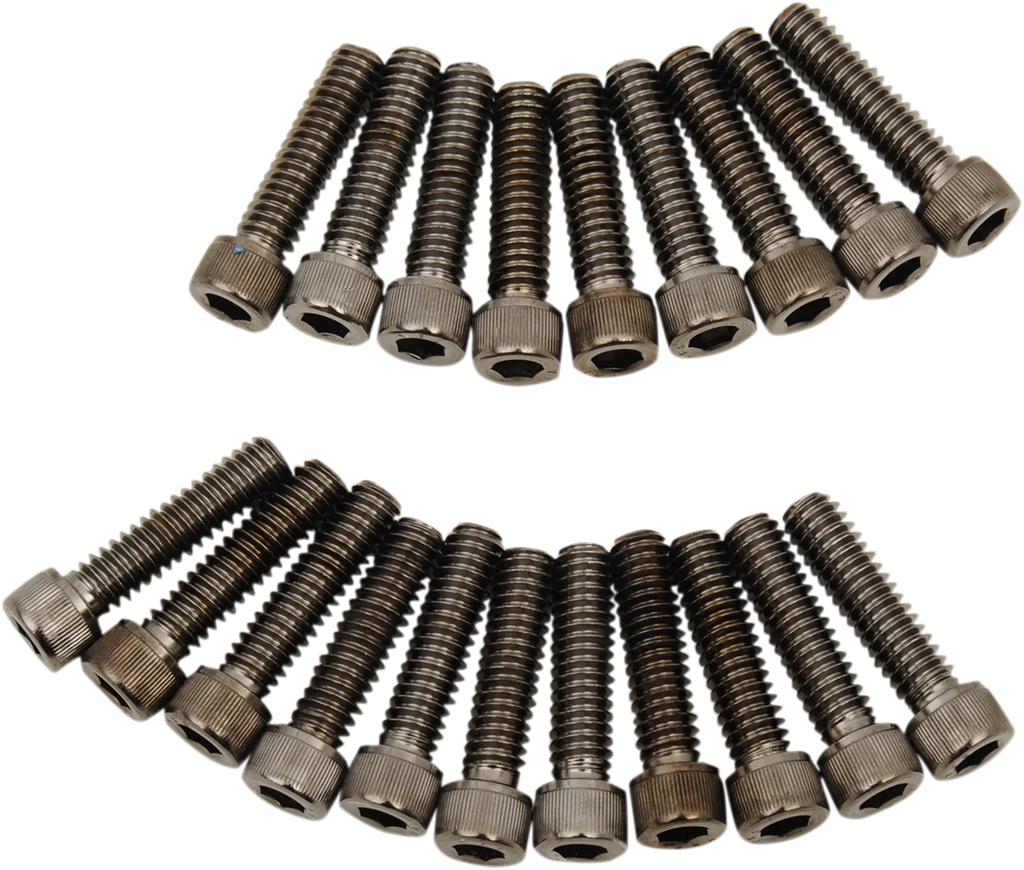 Bolt Kit - Rocker - Black/Chrome - Knurled - M8 DragSpecialties MK777BK - Main Product View