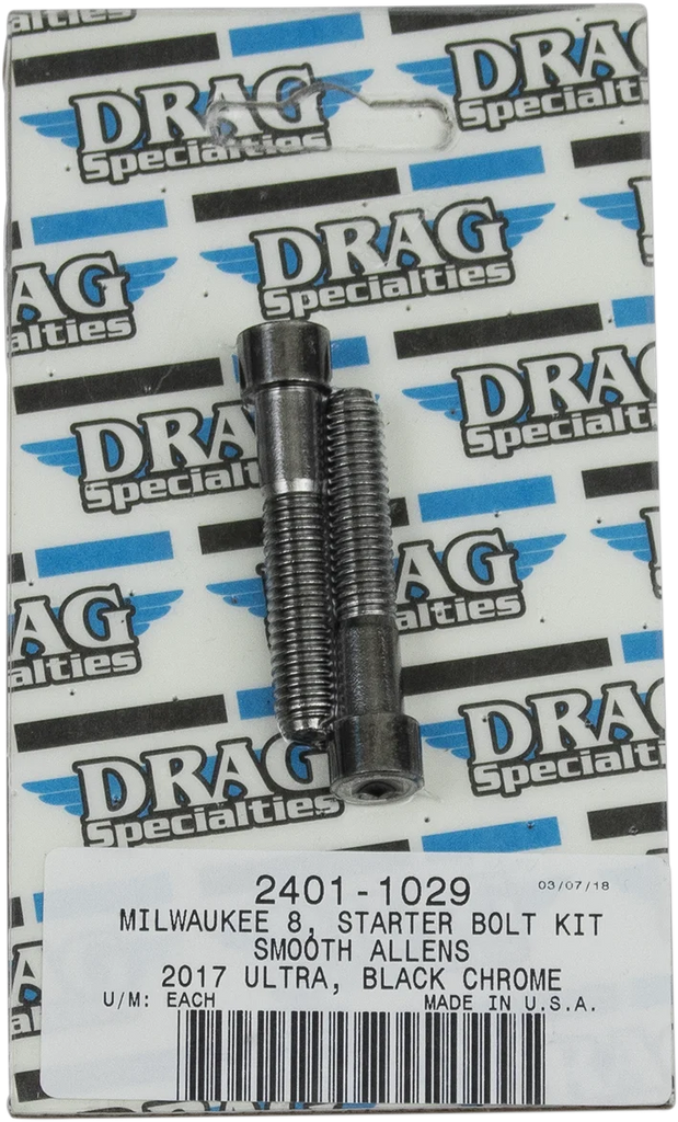 Bolt Kit - Starter - Black/Chrome - Smooth - M8 DragSpecialties MK781SBK - Main Product View