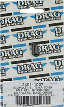 Load image into Gallery viewer, Bolt Kit - Timer Cover - Black/Chrome - Knurled - M8 DragSpecialties MK780BK - Main Product View