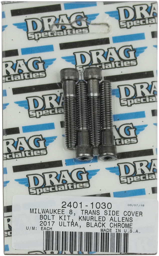 Bolt Kit - Transmission Cover - Black/Chrome - M8 DragSpecialties MK782BK - Main Product View
