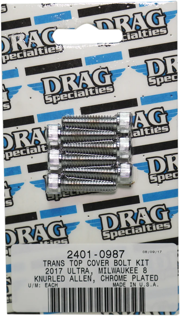 Bolt Kit - Transmission Top - Chrome - Knurled - M8 DragSpecialties MK786 - Main Product View