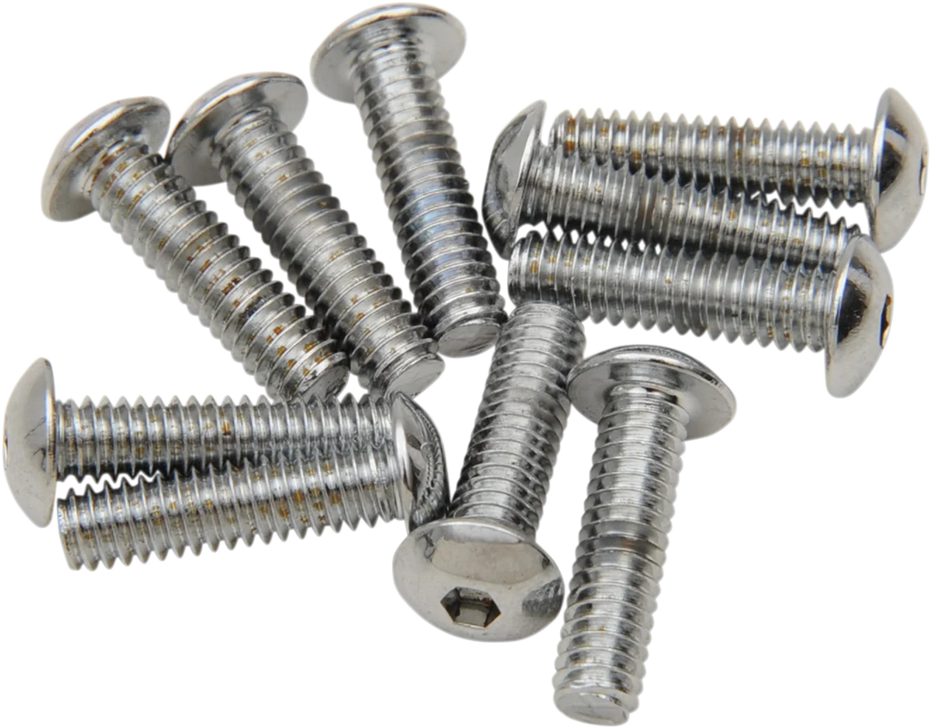 Bolts - Button Head/Replacement - 1/4"-20 x 1-3/4" - 5 Pack DragSpecialties MPB823 - Side View