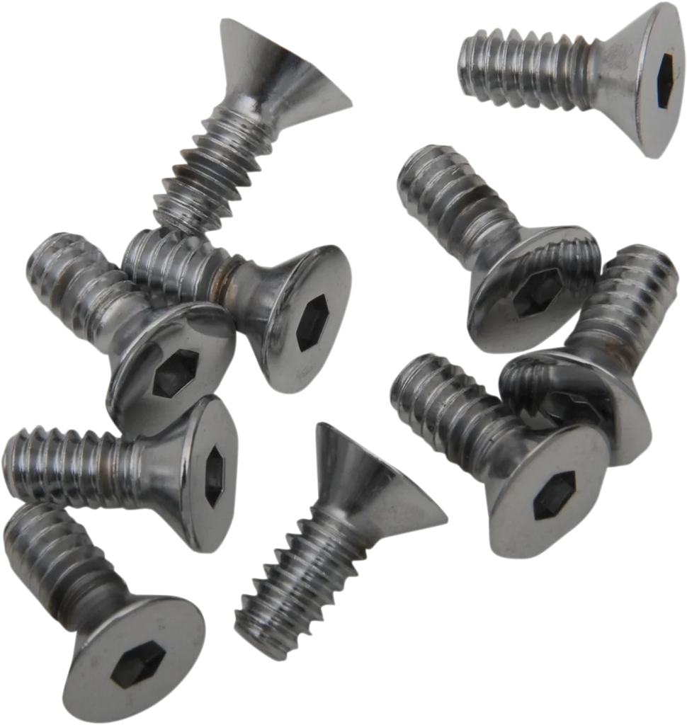 Bolts - Flat-Head - Chrome - 10-24 x 1/2" DragSpecialties MPB569 - Main Product View