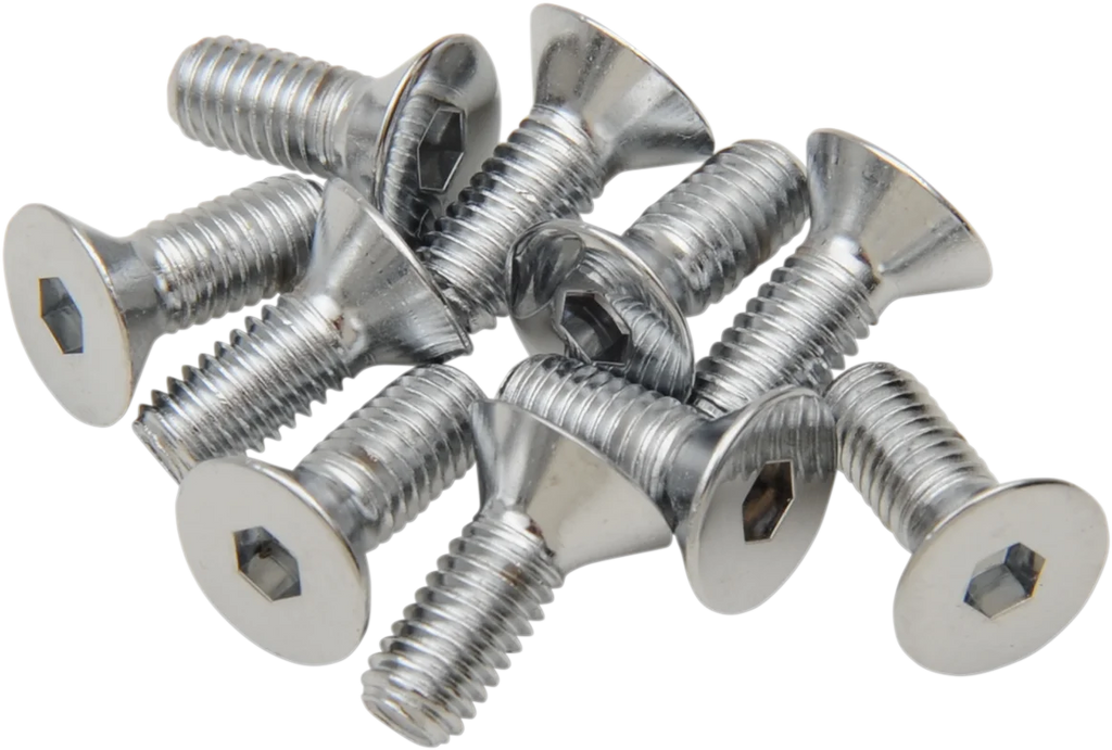 Bolts - Flat-Head - Chrome - 10-32 x 1/2" DragSpecialties MPB572 - Main Product View