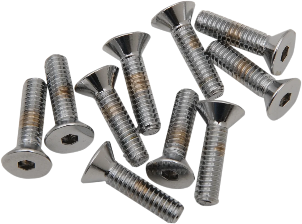 Bolts - Flat-Head - Chrome - 1/4"-20 x 1" DragSpecialties MPB367 - Main Product View