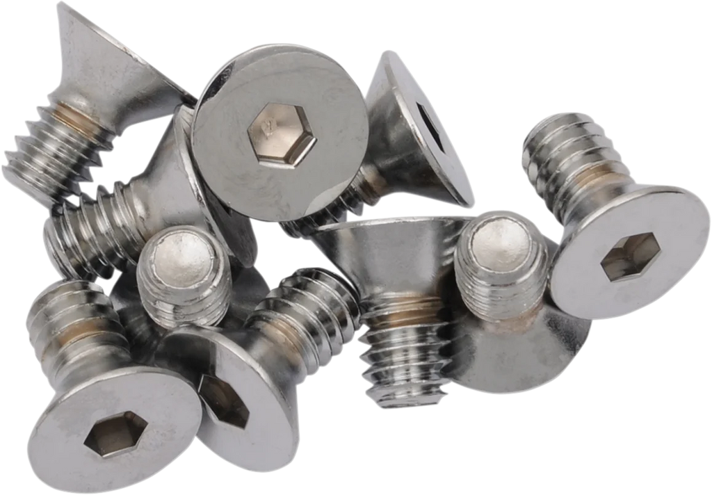 Bolts - Flat-Head - Chrome - 1/4"-20 x 1/2" DragSpecialties MPB574 - Main Product View