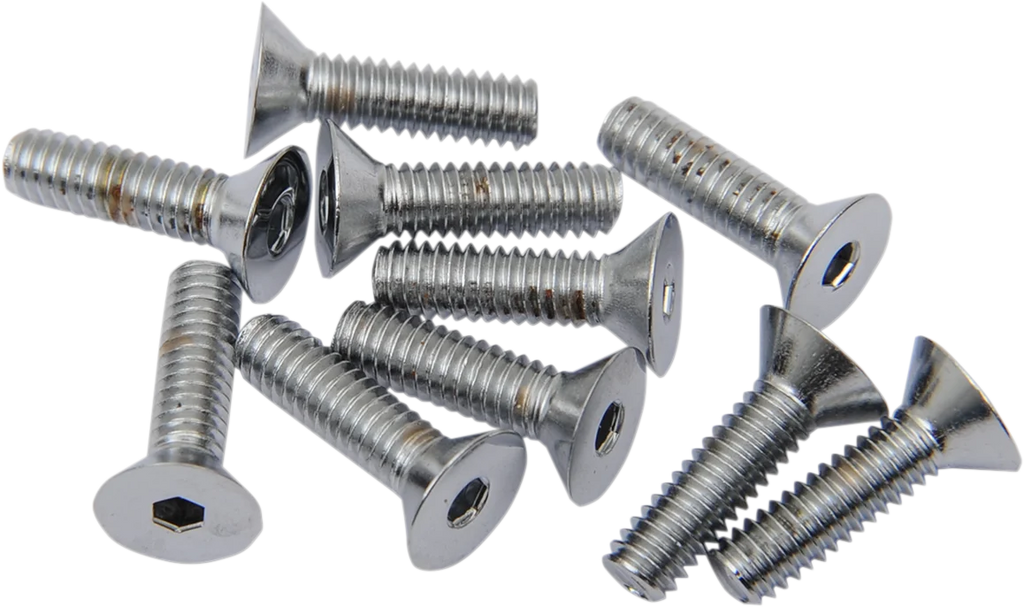 Bolts - Flat-Head - Chrome - 8-32 x 1/2" DragSpecialties MPB363 - Main Product View