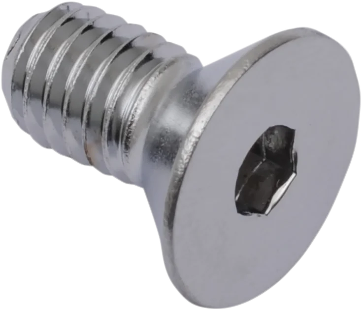 Bolts - Flat-Head - Chrome - 8-32 x 3/4" DragSpecialties MPB568 - Side View