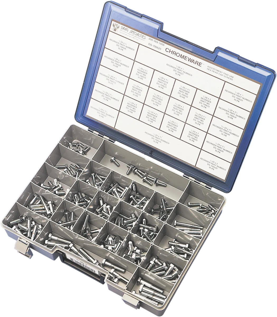 Bolts - Hex Head/Replacement - Fine Thread - 1/4"-28 x 7/8" - 10 Pack DragSpecialties MPB139 - Detail View