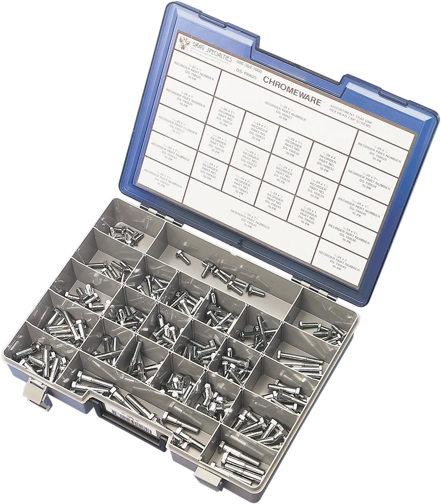 Bolts - Hex Head/Replacement - Fine Thread - 1/4"-28 x 7/8" - 10 Pack DragSpecialties MPB139 - Detail View
