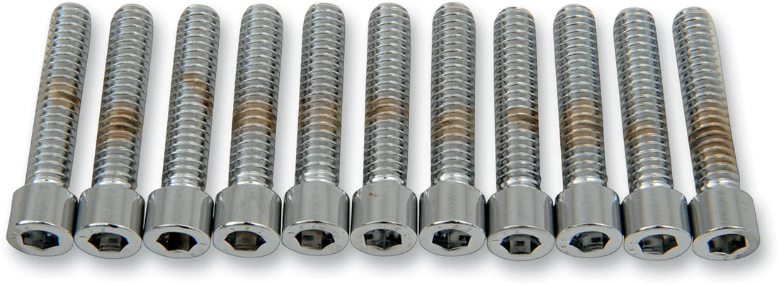 Bolts - Socket-Head - Knurled - 1/4-20 x 1-1/4" DragSpecialties MPB182 - Back View