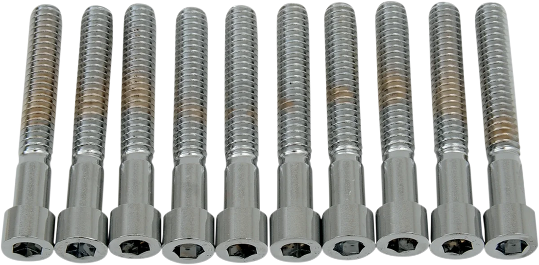 Bolts - Socket-Head - Knurled - 1/4-20 x 1-3/4" DragSpecialties MPB184 - Back View