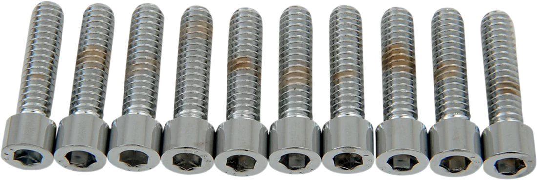 Bolts - Socket-Head - Knurled - 1/4-20 x 1" DragSpecialties MPB181 - Back View