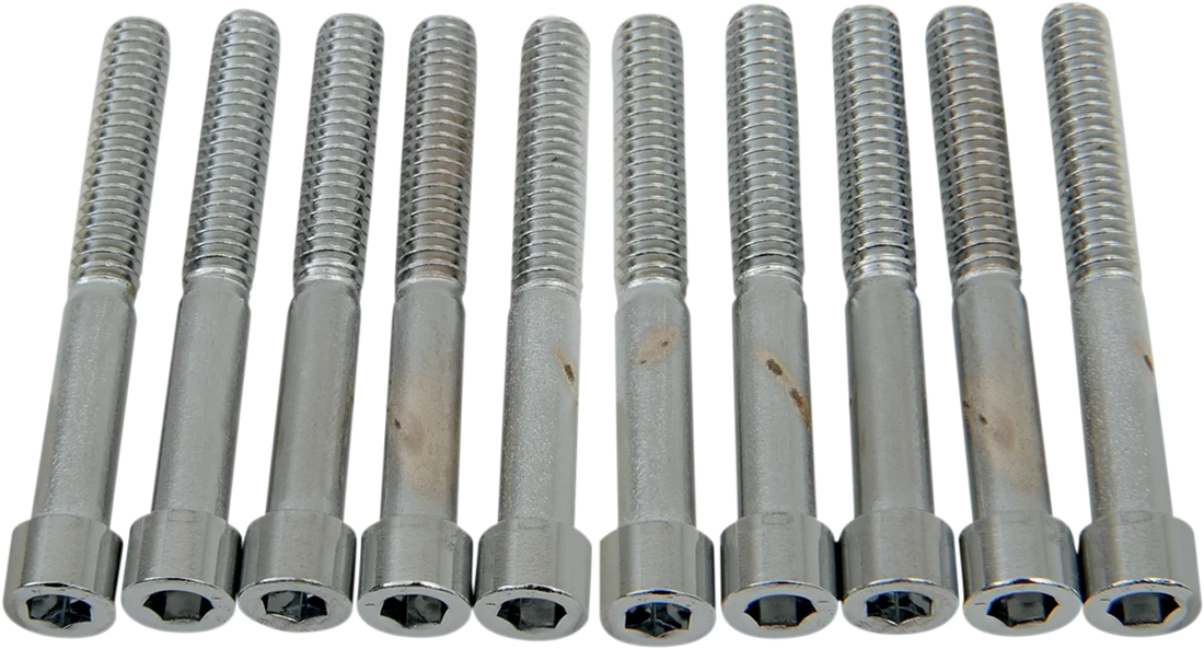 Bolts - Socket-Head - Knurled - 1/4-20 x 2" DragSpecialties MPB185 - Back View