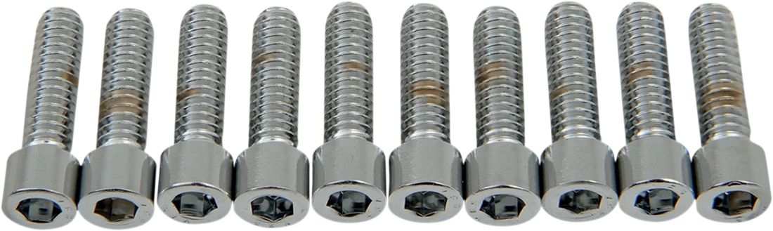 Bolts - Socket-Head - Knurled - 1/4-20 x 7/8" DragSpecialties MPB180 - Back View
