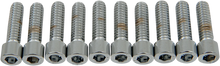Load image into Gallery viewer, Bolts - Socket-Head - Knurled - 1/4-20 x 7/8" DragSpecialties MPB180 - Back View