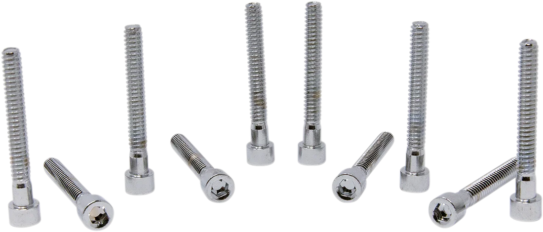 Bolts - Socket-Head - Replacement - Knurled/Coarse Thread - #10-24 x 1-1/2" - 10 Pack DragSpecialties MPB197 - Back View