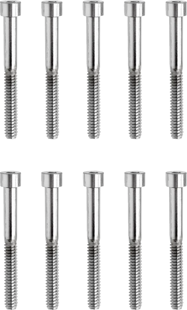 Bolts - Socket-Head - Replacement - Knurled/Coarse Thread - #10-24 x 1-3/4" - 10 Pack DragSpecialties MPB198 - Back View