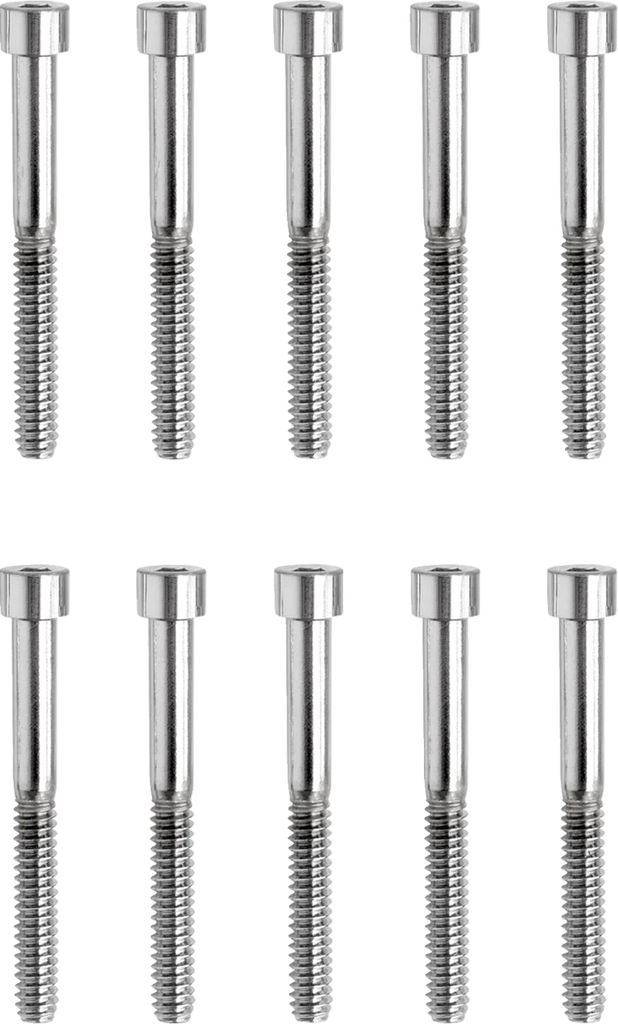 Bolts - Socket-Head - Replacement - Knurled/Coarse Thread - #10-24 x 1-3/4" - 10 Pack DragSpecialties MPB198 - Back View